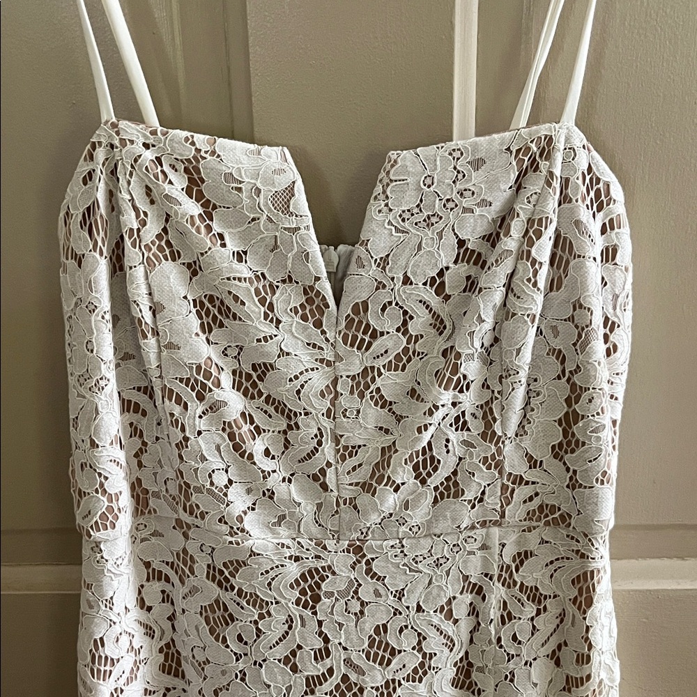 Lulu's White Lace Midi Dress - Picture 3 of 3
